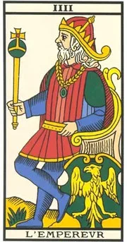 Arcane IV L'Empereur — tarot de Marseille