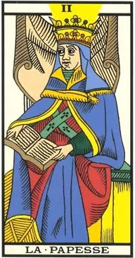 Arcane II La Papesse — tarot de Marseille