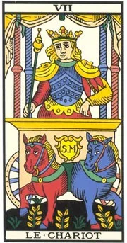 Arcane VII Le Chariot — tarot de Marseille