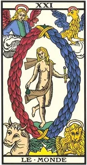 Arcane XXI Le Monde — tarot de Marseille