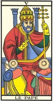 Arcane V Le Pape — tarot de Marseille