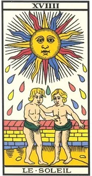Arcane XIX Le Soleil — tarot de Marseille
