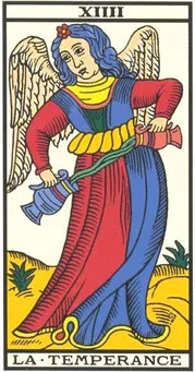 Arcane XIV Tempérance — tarot de Marseille