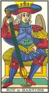 Roi de Bâtons — tarot de Marseille