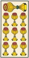Dix de Coupes — tarot de Marseille