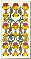 Neuf de Coupes — tarot de Marseille