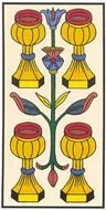 Quatre de Coupes — tarot de Marseille