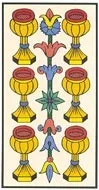 Six de Coupes — tarot de Marseille