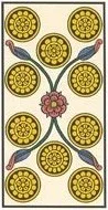 Dix de Deniers — tarot de Marseille