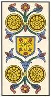 Quatre de Deniers — tarot de Marseille