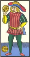 Valet de Deniers — tarot de Marseille