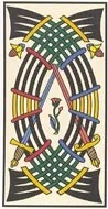 Dix d'Épées — tarot de Marseille