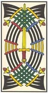Neuf d'Épées — tarot de Marseille