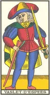 Valet d'Épées — tarot de Marseille